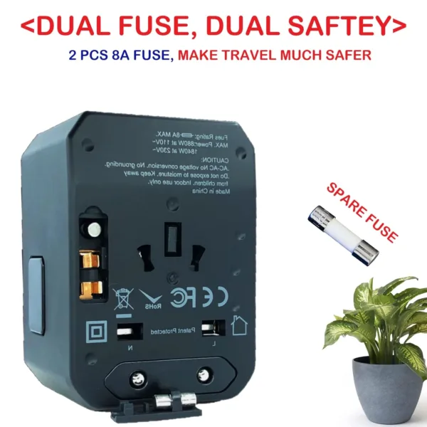 travel adapter universal 6