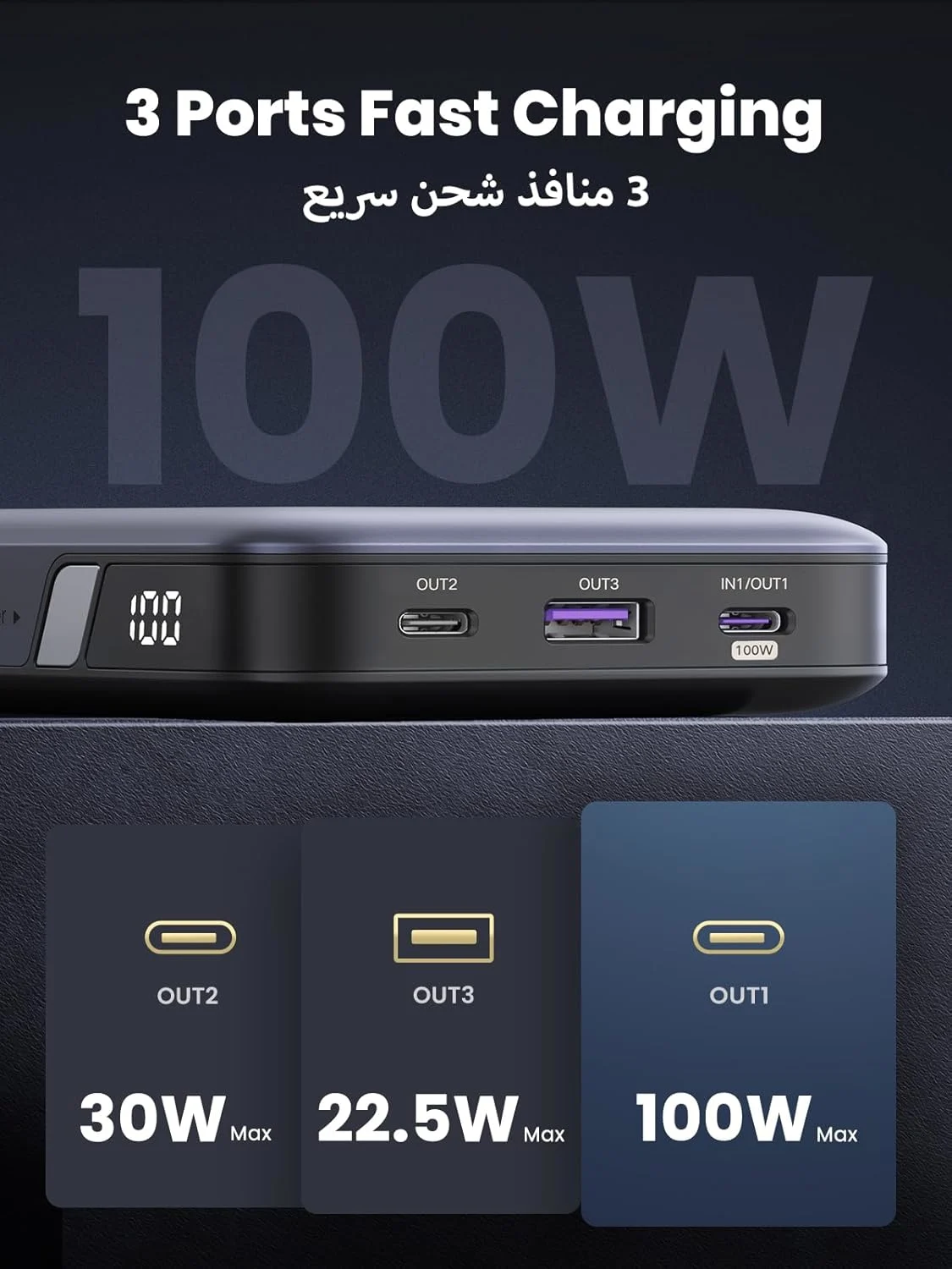 ugreen power bank 100w 4