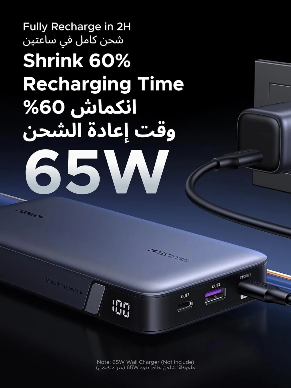 ugreen power bank 25000mah 5