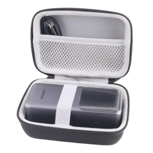 This is a black WERJIA hard EVA case designed to protect your UGREEN Nexode 20000mAh 165W or 25000mAh 200W portable charger from bumps, dents, and scratches during travel and storage; case only, device not included.