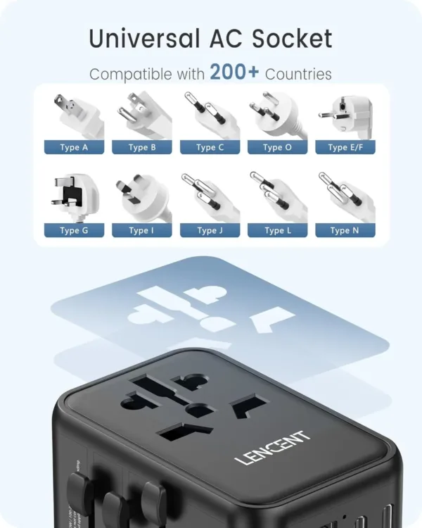 universal travel adapter charger 5