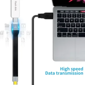 This short, flexible USB C to USB adapter cable supports 10Gbps data transfer, 4K HDMI video, audio, and charging, and protects your device's Type-C port.