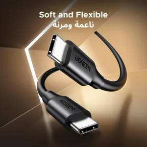 This is a durable, 100W USB-C to USB-C charging cable with E-mark chips for safe and fast power delivery to devices like iPhones, Samsung Galaxy phones, MacBooks, iPads, and other USB-C compatible electronics.