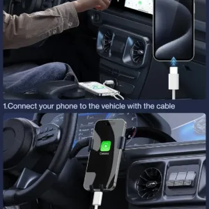 This white 3.3 ft USB-A to USB-C cable is ideal for connecting your iPhone 15, 16, or Samsung Galaxy S23, S24, S25 to your car's CarPlay or Android Auto system, offering fast charging and reliable data transfer with its durable braided design.