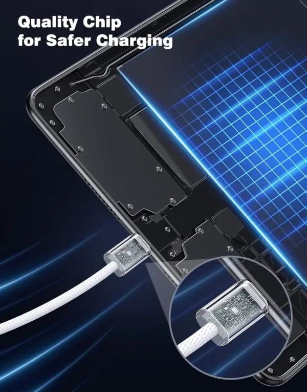 This white 3.3 ft USB-A to USB-C cable is ideal for connecting your iPhone 15, 16, or Samsung Galaxy S23, S24, S25 to your car's CarPlay or Android Auto system, offering fast charging and reliable data transfer with its durable braided design.