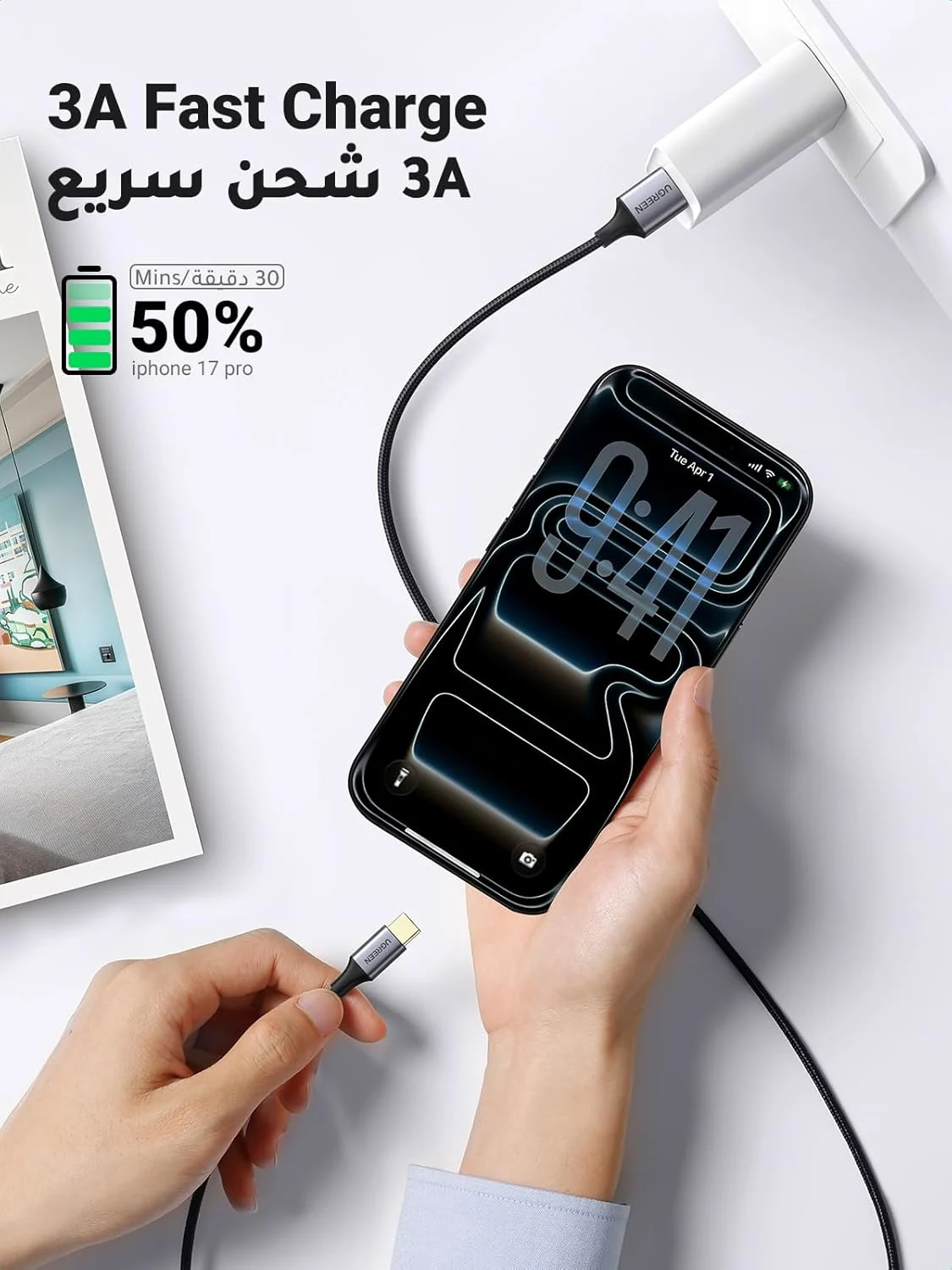 usb c cable ugreen 3