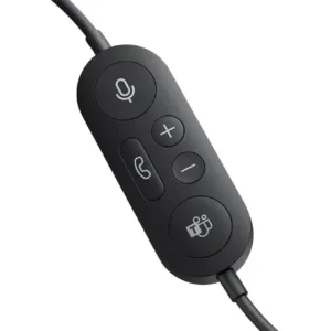 The black Microsoft Modern USB-C Headset features comfortable on-ear padded cups, in-line call controls, a mute status light, and a background noise-reducing microphone for clear communication on your PC, Mac, or laptop.