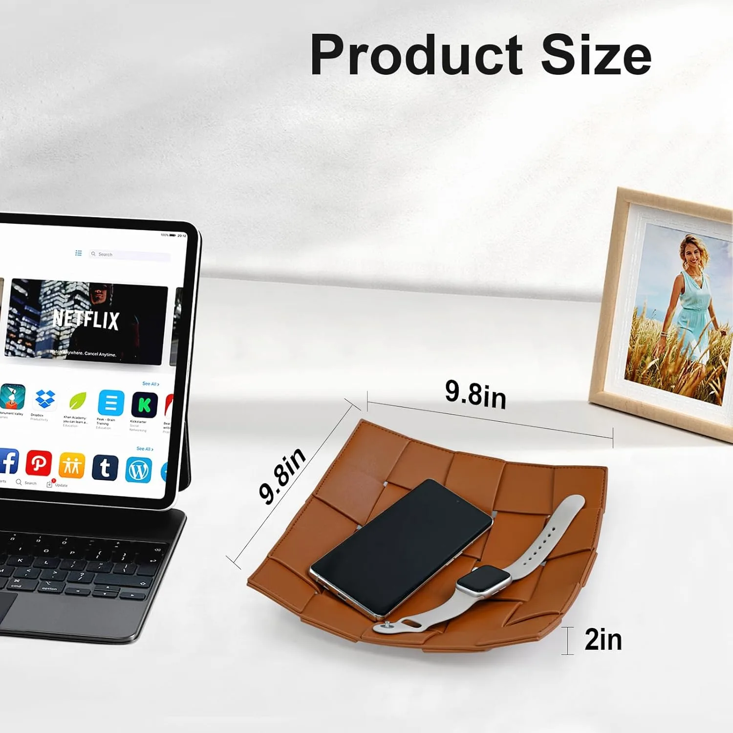 valet tray leather key 5