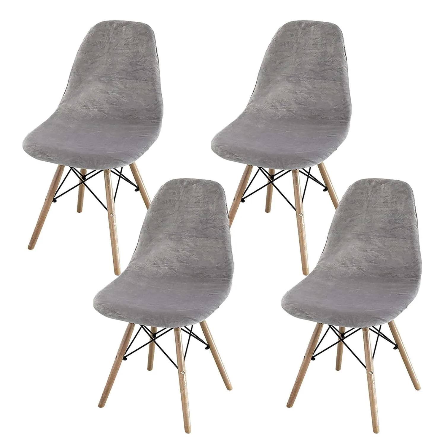 velvet shell chair cover 1