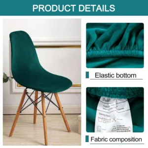 velvet shell chair cover 4