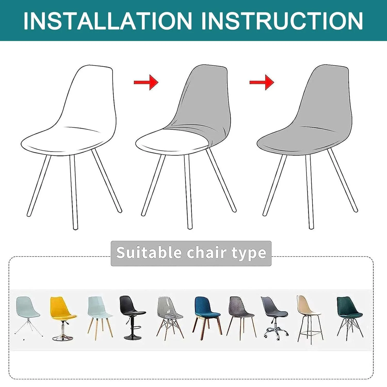 velvet shell chair cover 6