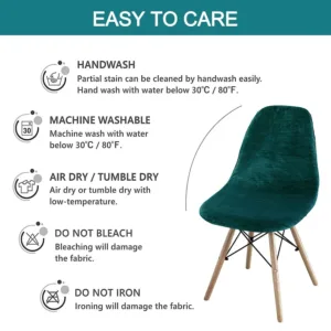 velvet shell chair cover 7