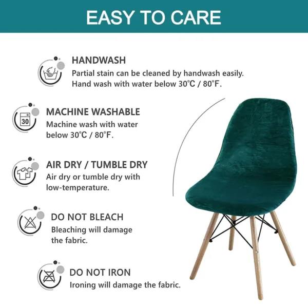 velvet shell chair cover 7