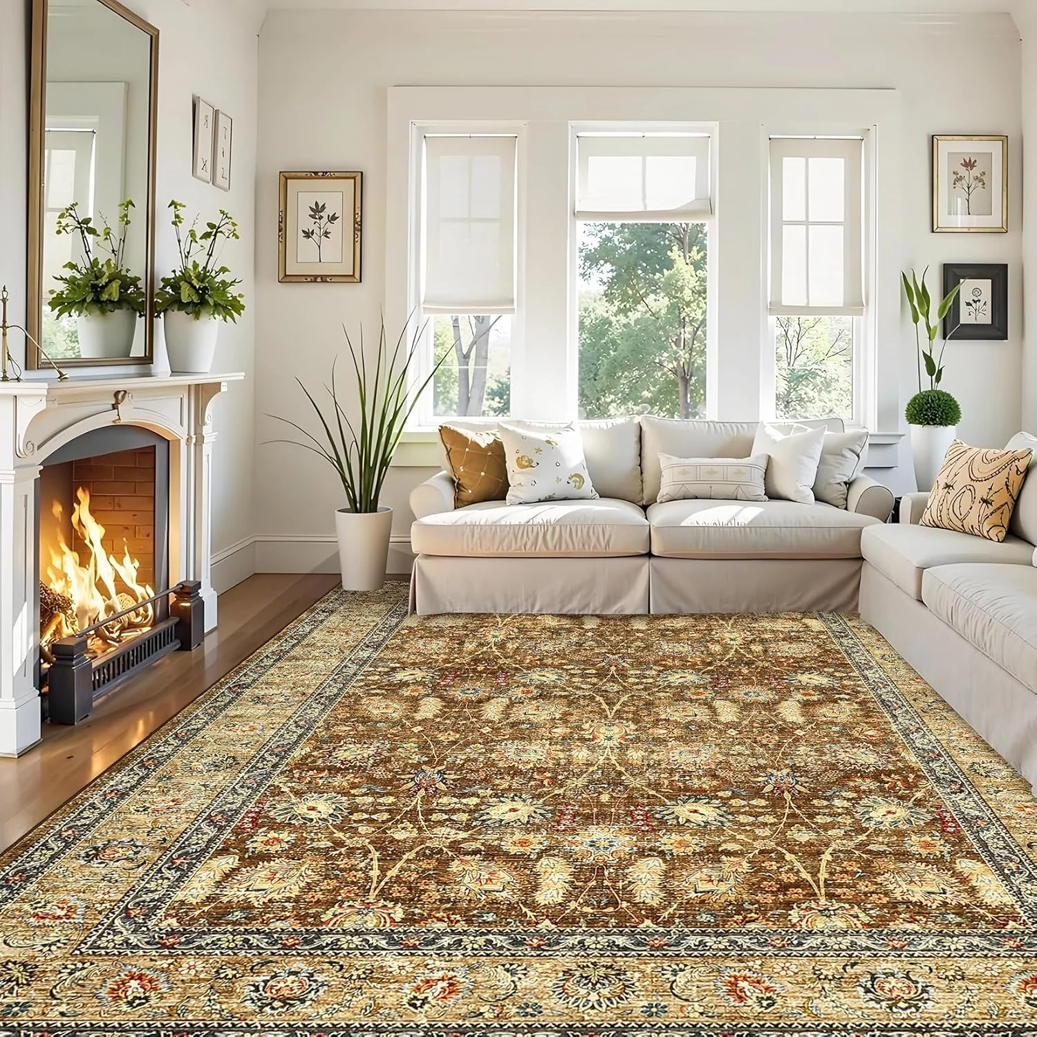 washable rug living 1