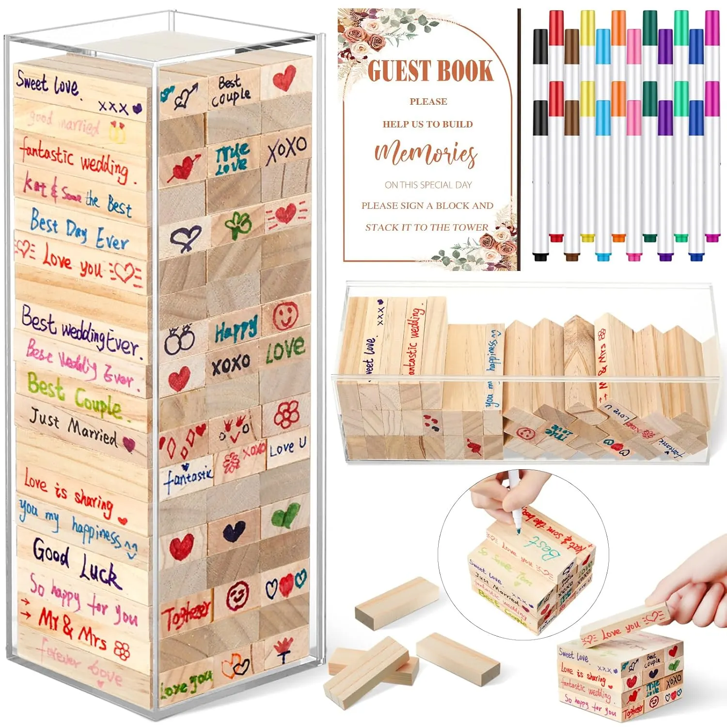 wedding guest book blocks 1