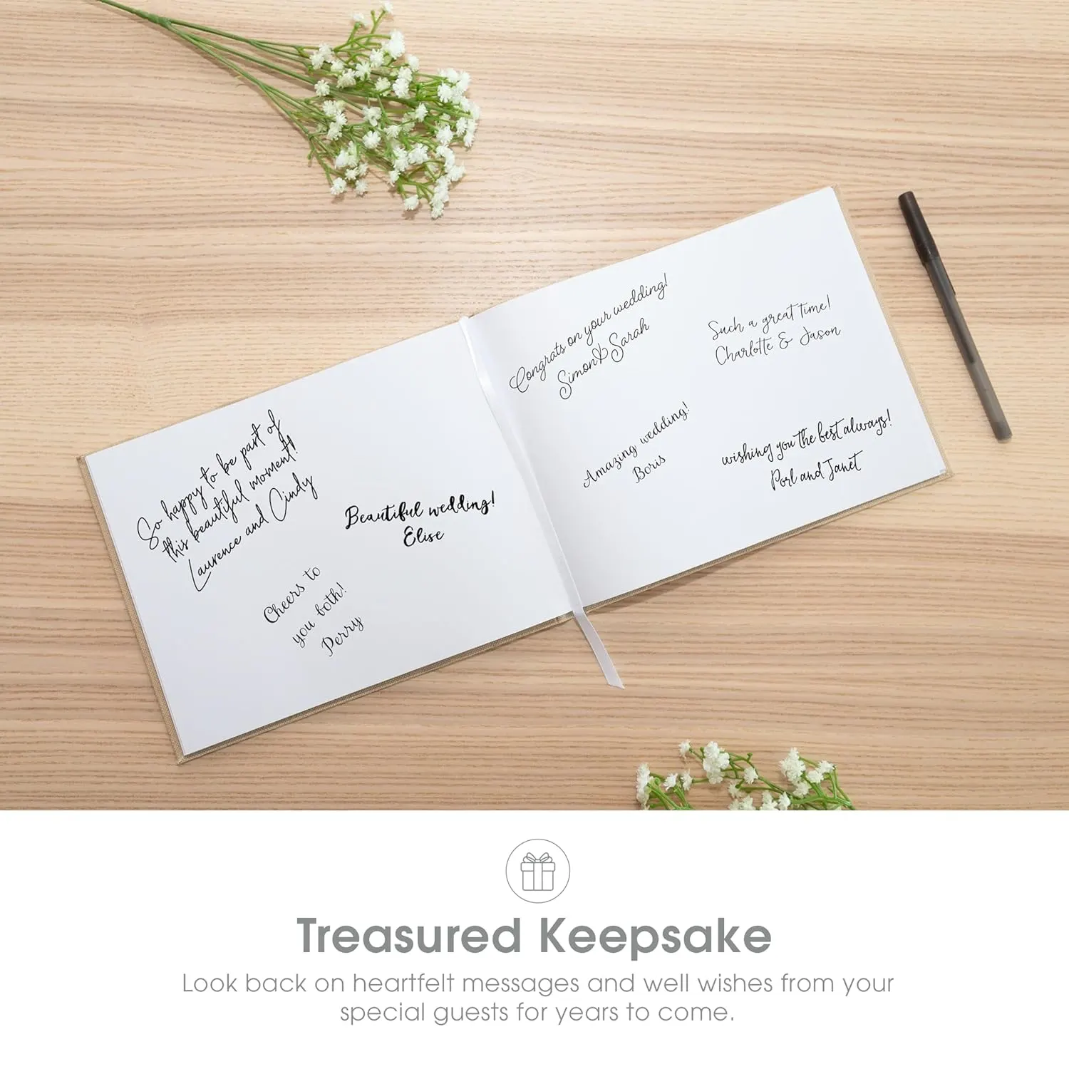 wedding guest book linen 4