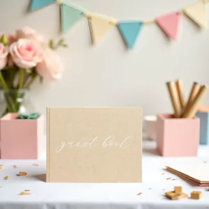 wedding guest book linen 7