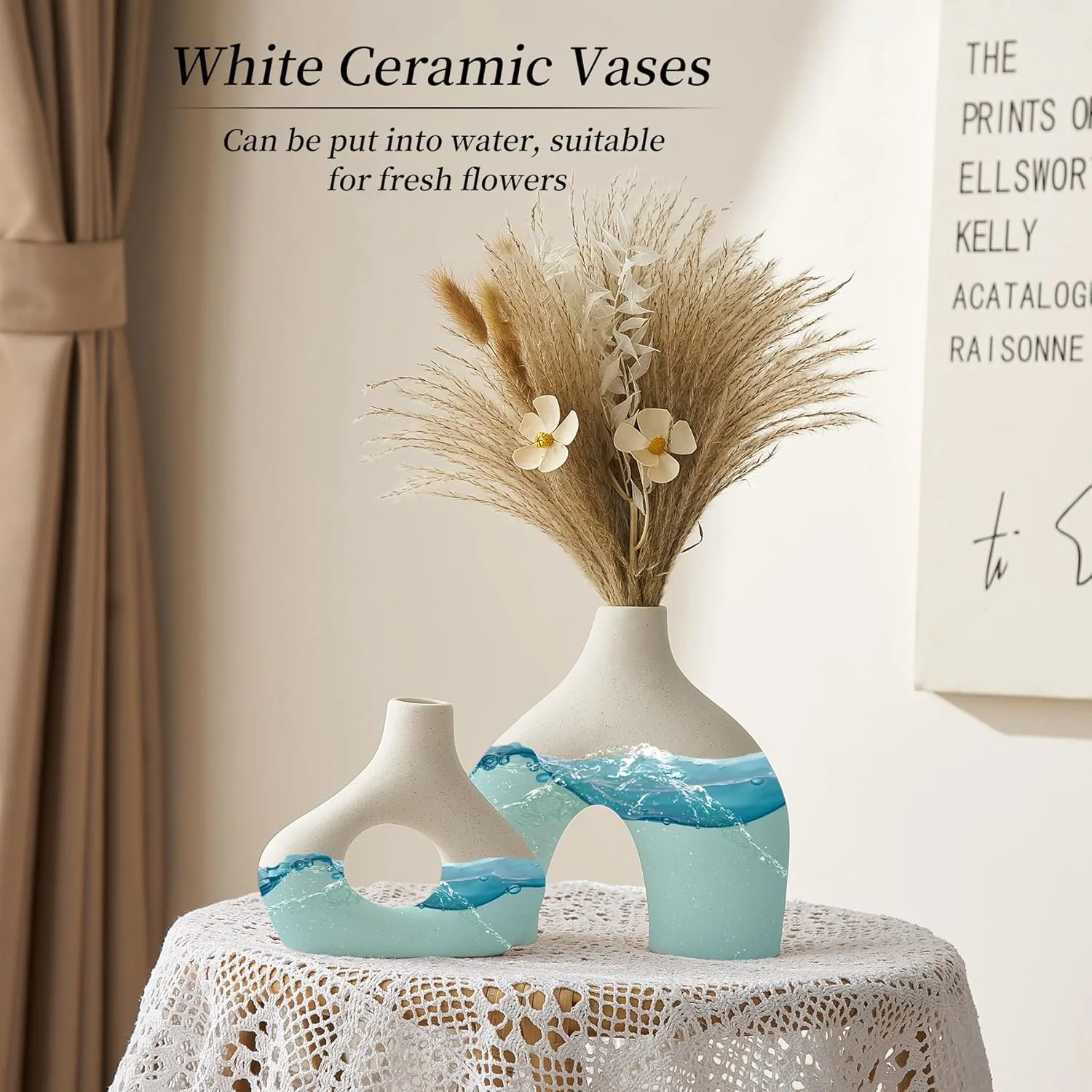 white ceramic donut vase 4