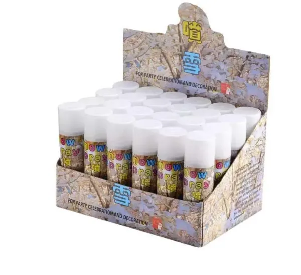 white snow party spray 2
