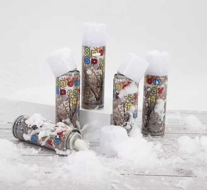 white snow party spray 4