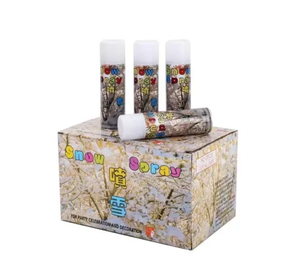 white snow party spray 6