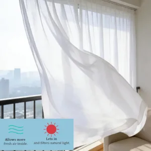white voile curtains 5