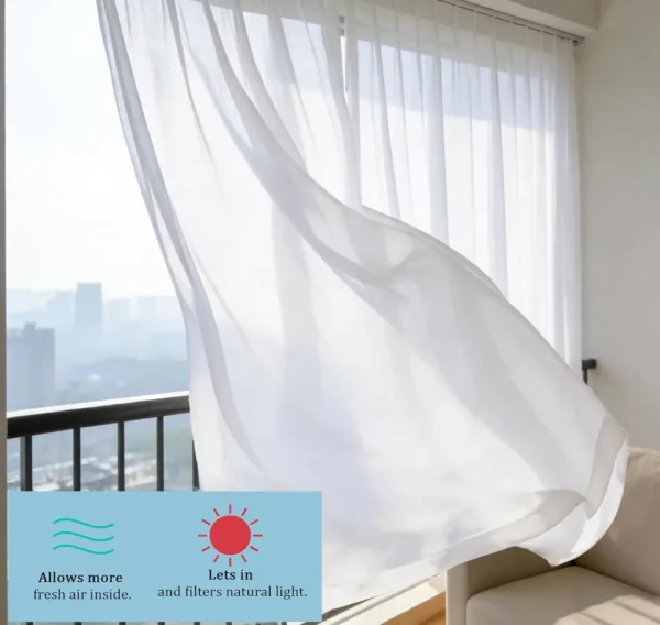 white voile curtains 5