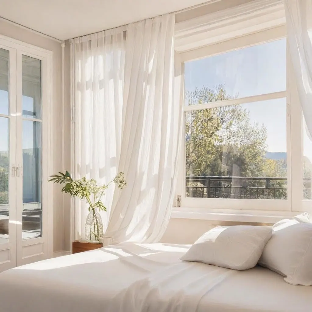 white voile curtains 6