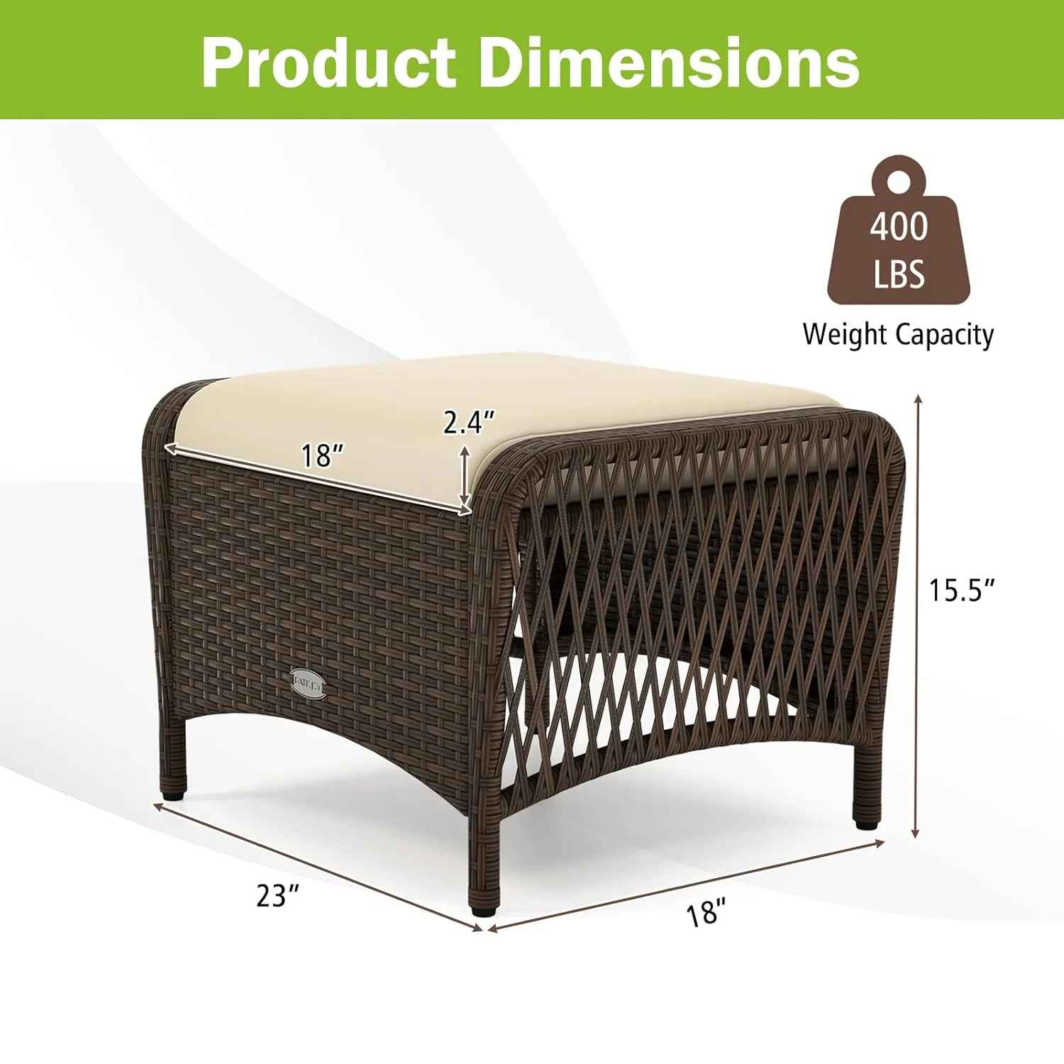 wicker outdoor ottoman 3