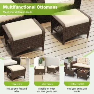 wicker outdoor ottoman 6