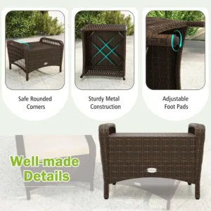 wicker outdoor ottoman 7