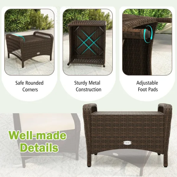 wicker outdoor ottoman 7