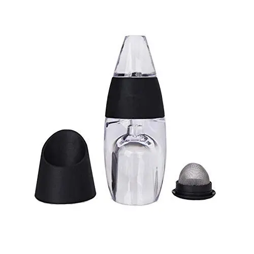 Black wine aerator decanter gift set that enhances the taste of wine within seconds by opening up the bouquet, softening tannins, and creating a smoother mouthfeel.