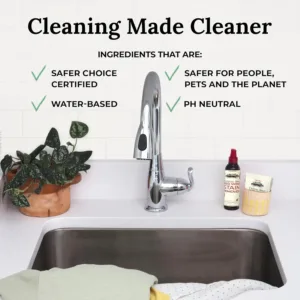 A bottle of Chateau Spill Wine Stain Remover Spray quickly and effectively removes red wine stains from clothing, carpets, and upholstery, and is EPA Safer Choice certified.