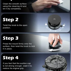 CloudValley 15W wireless car charger securely holds an iPhone with MagSafe using a magnetic mount and gel suction cup for dashboard or windshield attachment, offering 360° rotation and a folding arm for optimal viewing.