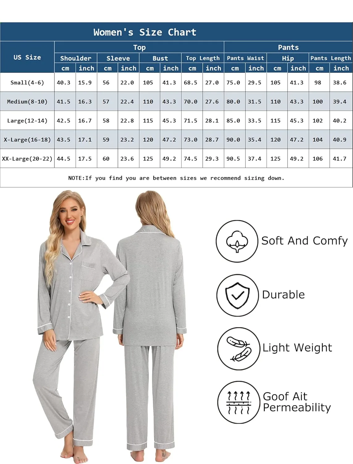 women pajama set long 6