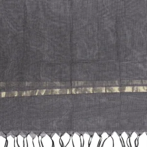 womens black silk dupatta 4