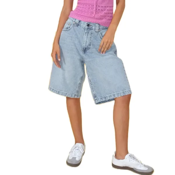 womens denim bermuda shorts 1