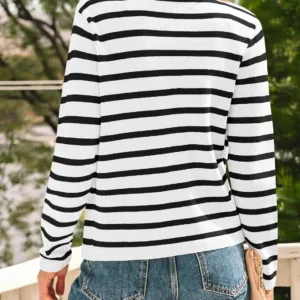 womens gold button cardigan 4