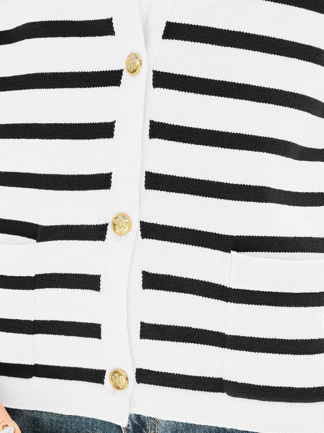 womens gold button cardigan 5