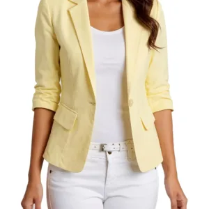womens linen blazer 1