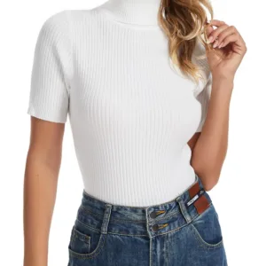 womens short sleeve turtleneck 1