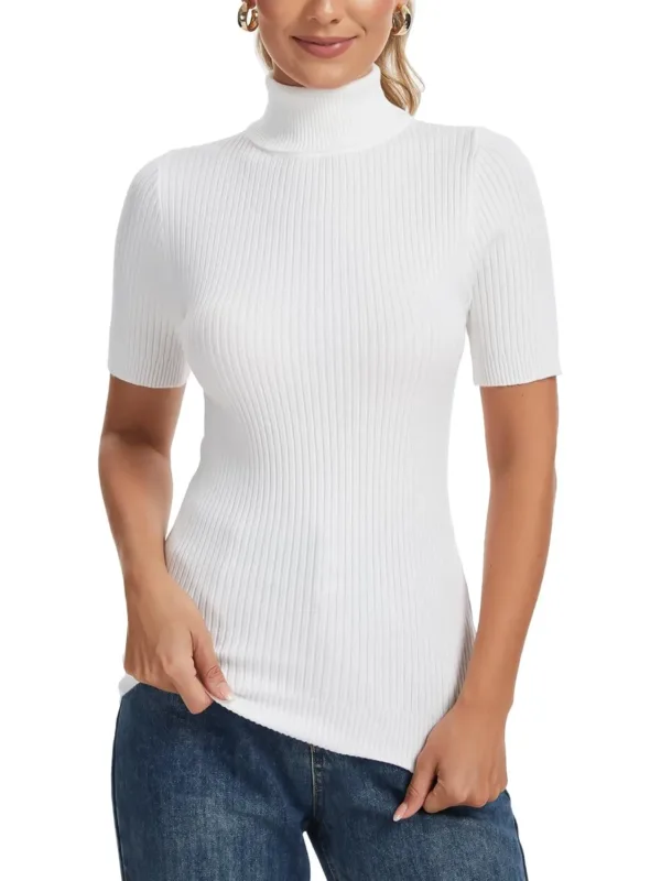 womens short sleeve turtleneck 2