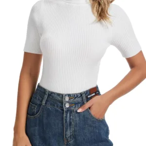 womens short sleeve turtleneck 3