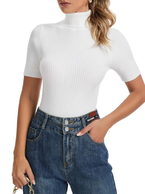 womens short sleeve turtleneck 3