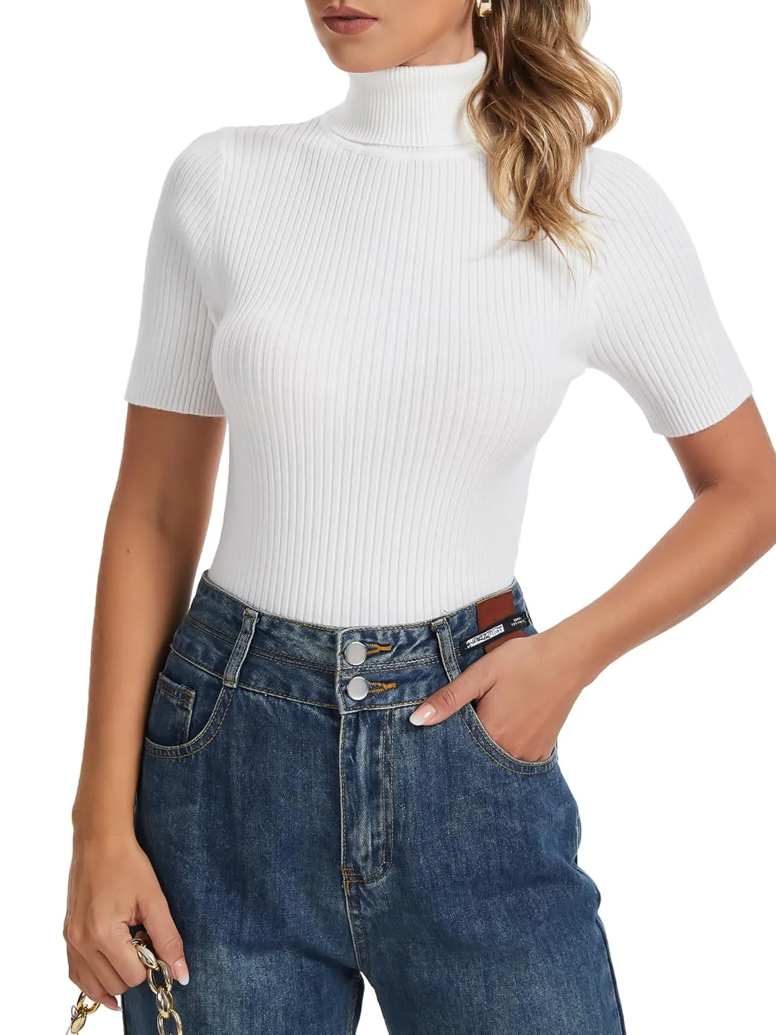 womens short sleeve turtleneck 3