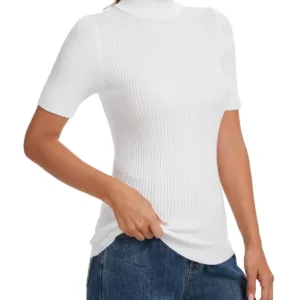 womens short sleeve turtleneck 4