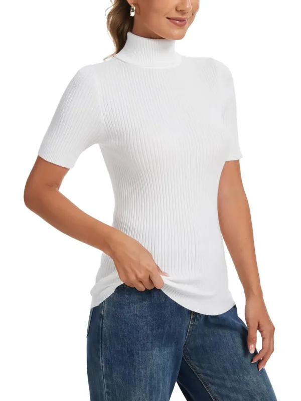 womens short sleeve turtleneck 4