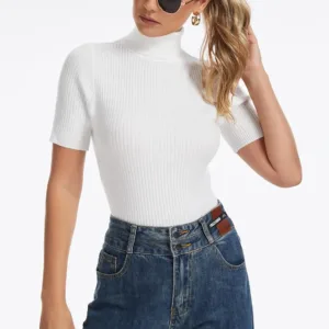 womens short sleeve turtleneck 5