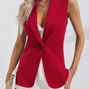 womens sleeveless blazer vest 7